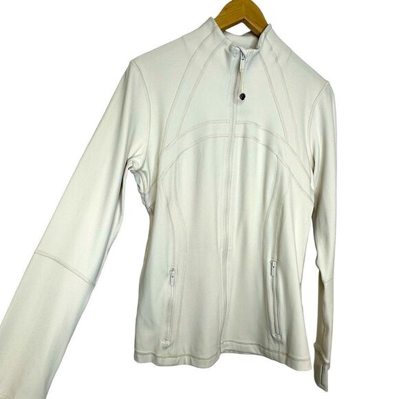 LULULEMON Off White Bone Define Zip Front Jacket Nulu Size 12 NWT - Picture 5 of 17